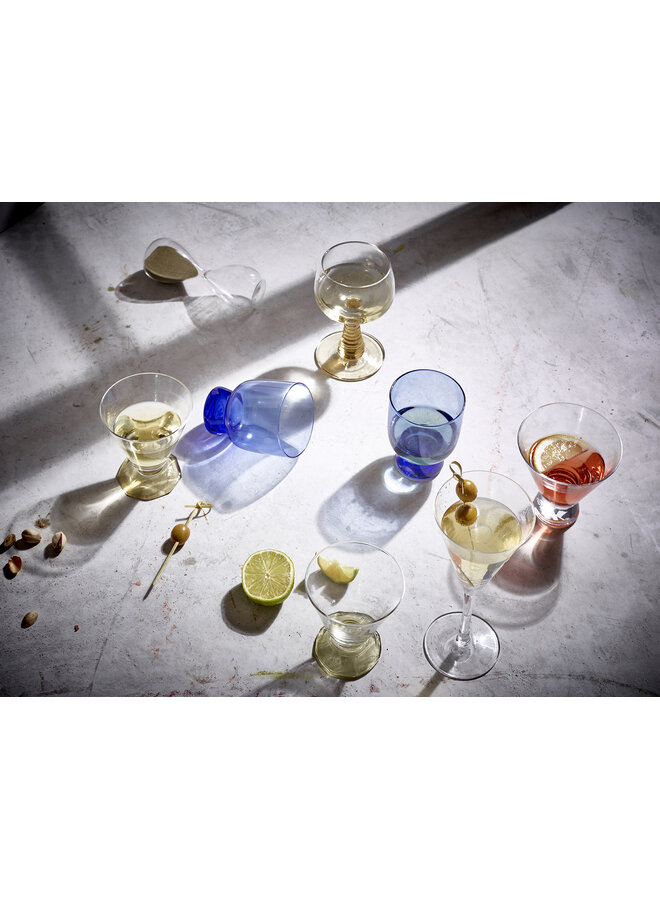 Swirl wine glass - green