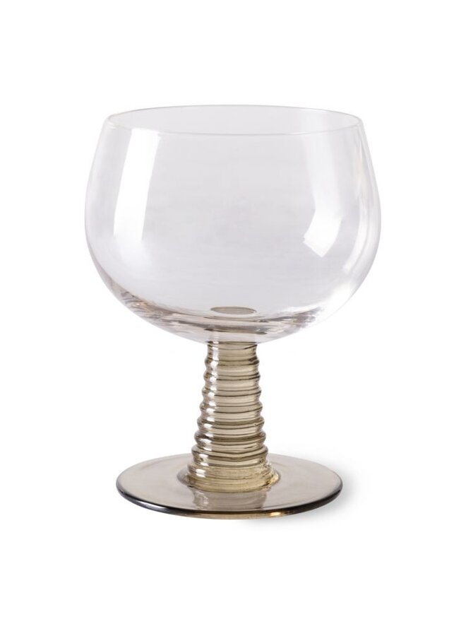 Swirl wine glass - green