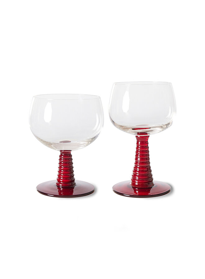Swirl Weinglas - red