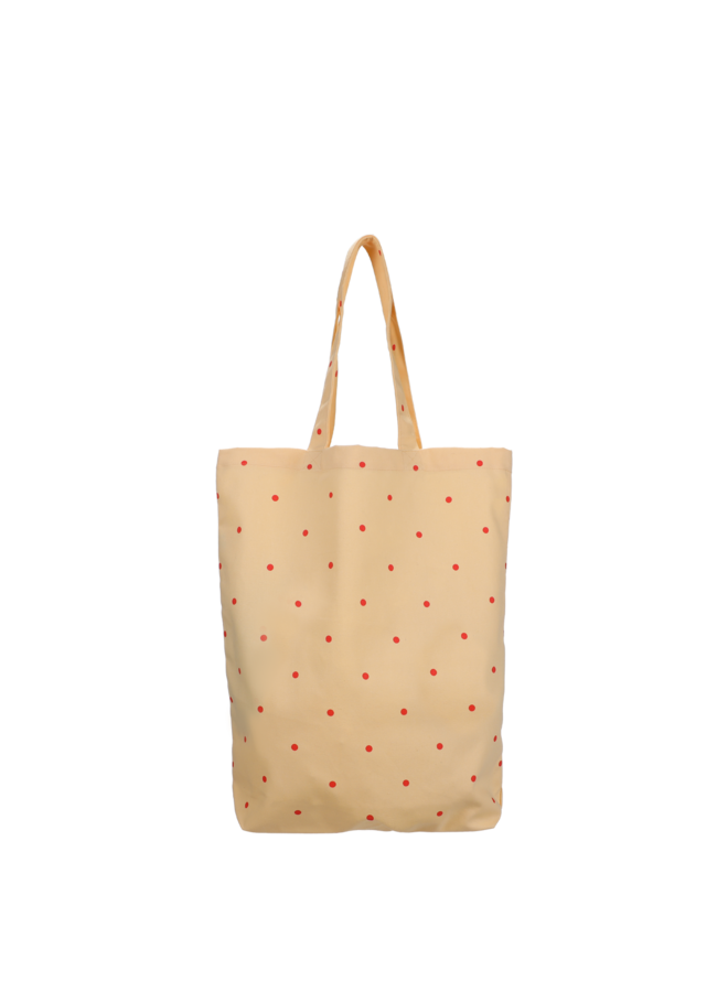 Shopper - dotties yellow