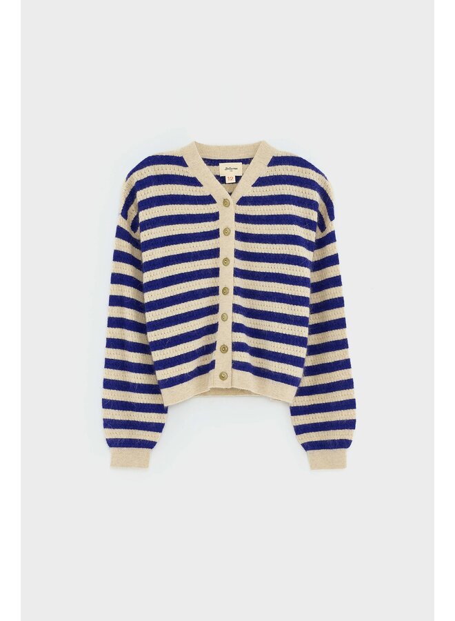DIOPLA V-neck Cardigan - stripe A