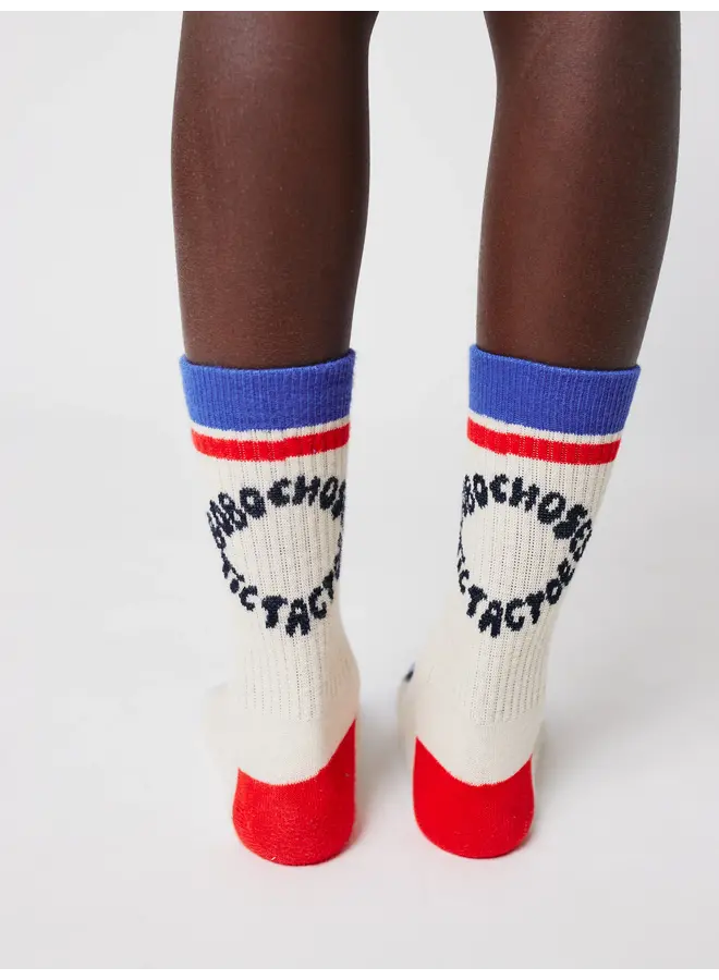 Tic Tac Toe color block long socks