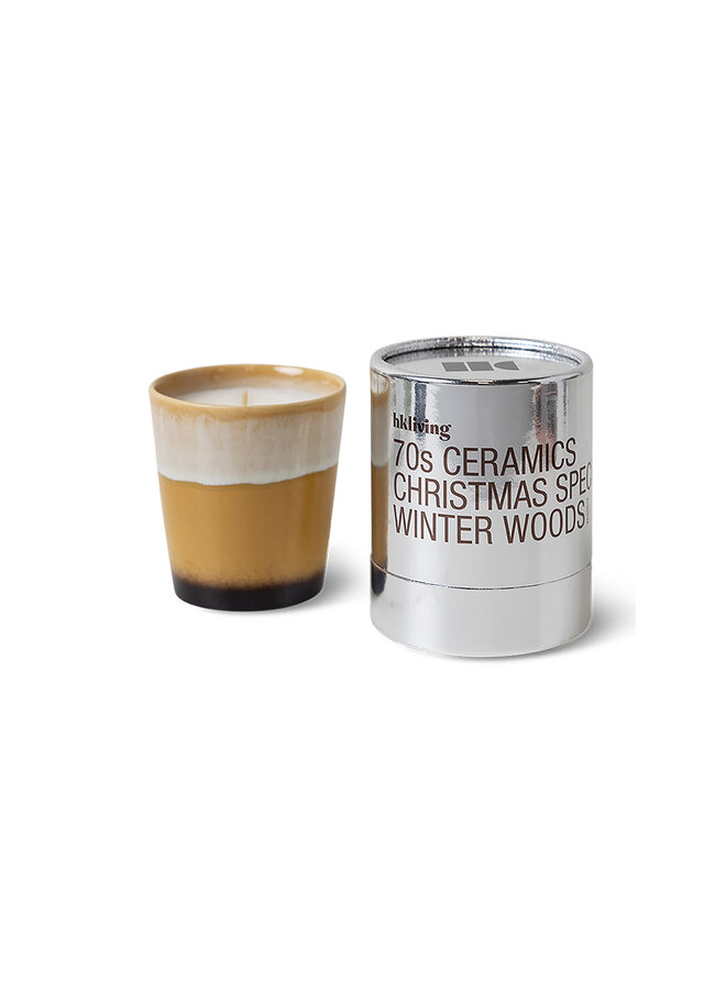 70s Ceramics Scented Candle - Winter Woods (Christmas Special)