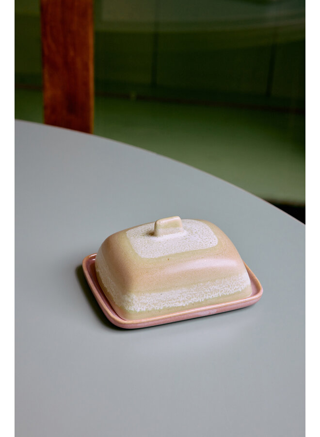 70s Ceramics Butter Dish - Skyline