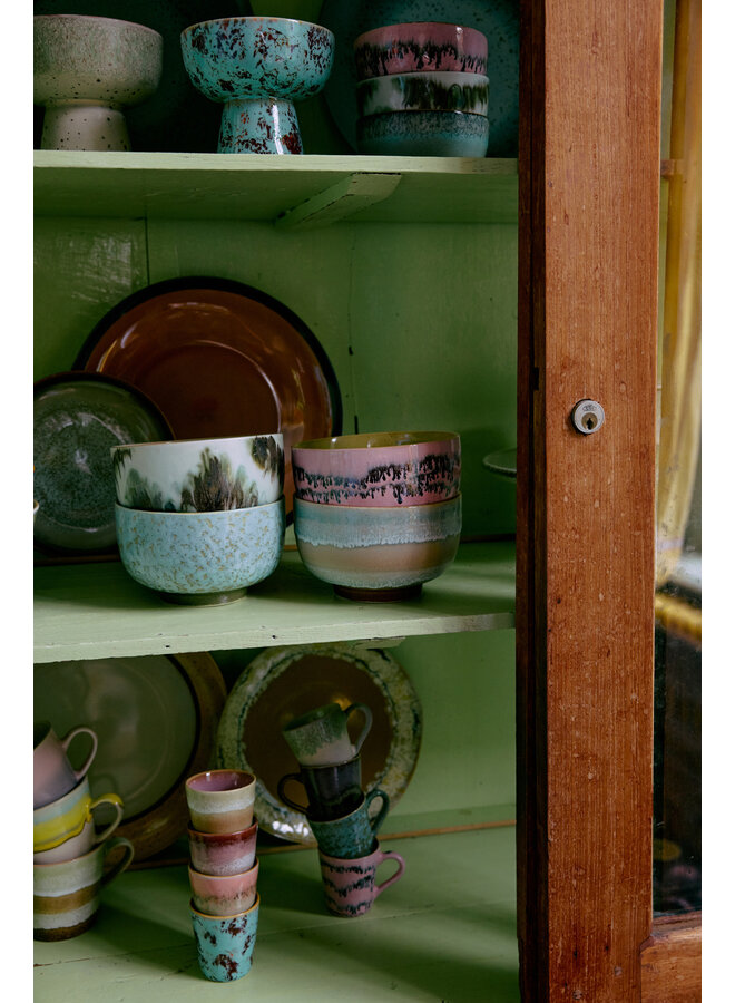 Ceramic 70's noodle bowl skyline