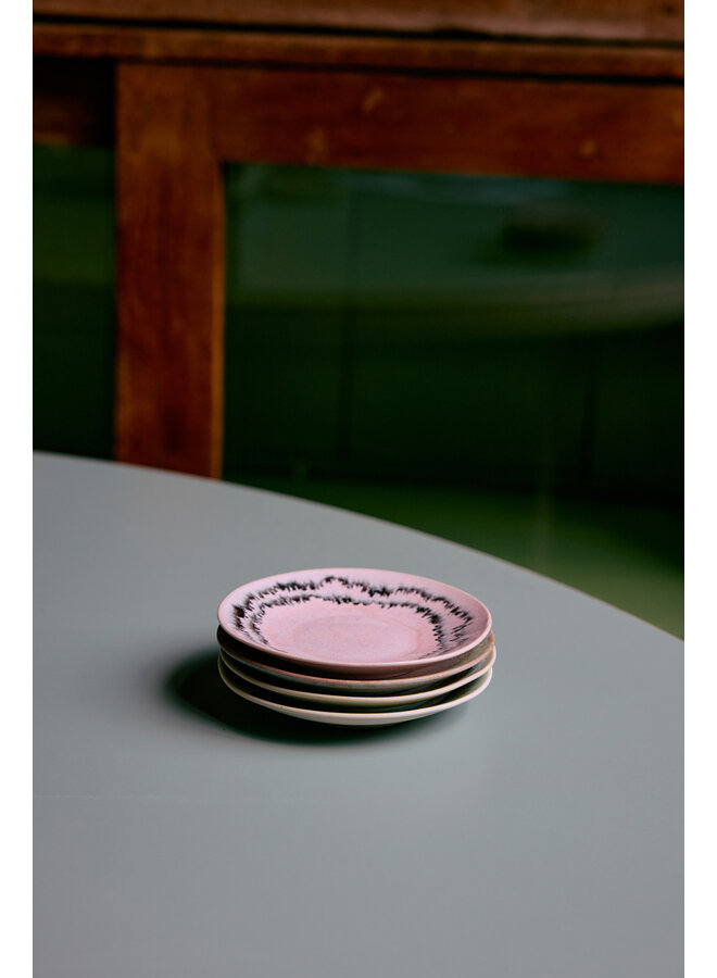 70s ceramics saucers (set of 4)  -  doodle