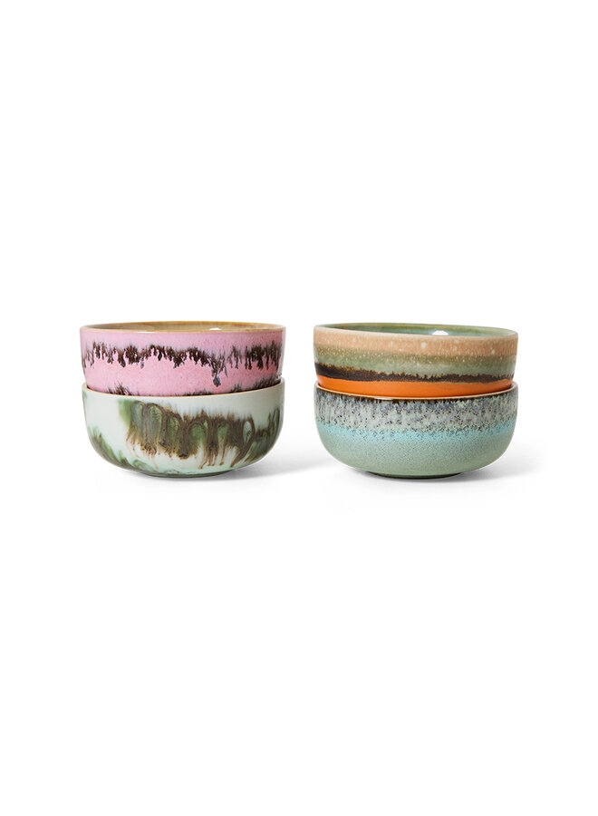 70s ceramics tapas bowls Renaissance - set of 4