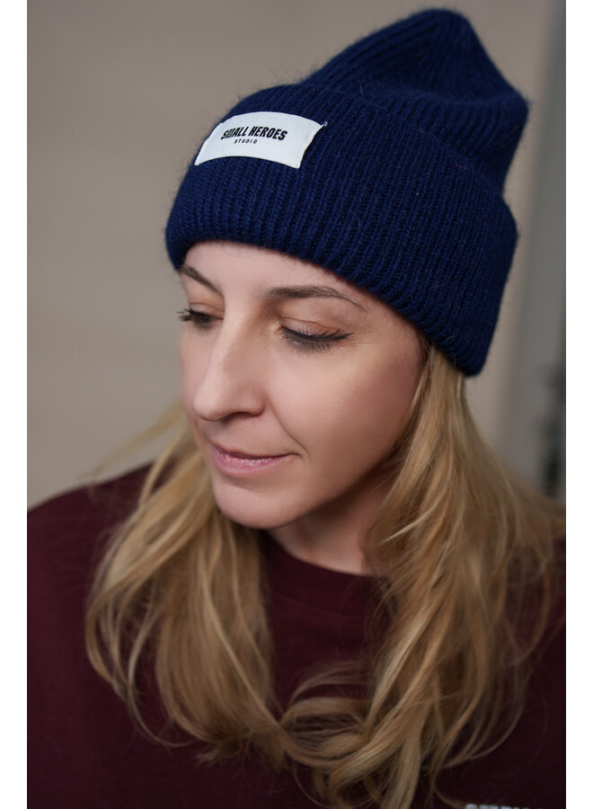 Wol Beanie - navy
