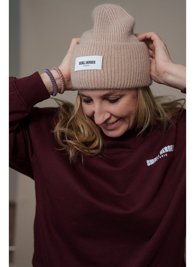 Wool Beanie - old rose