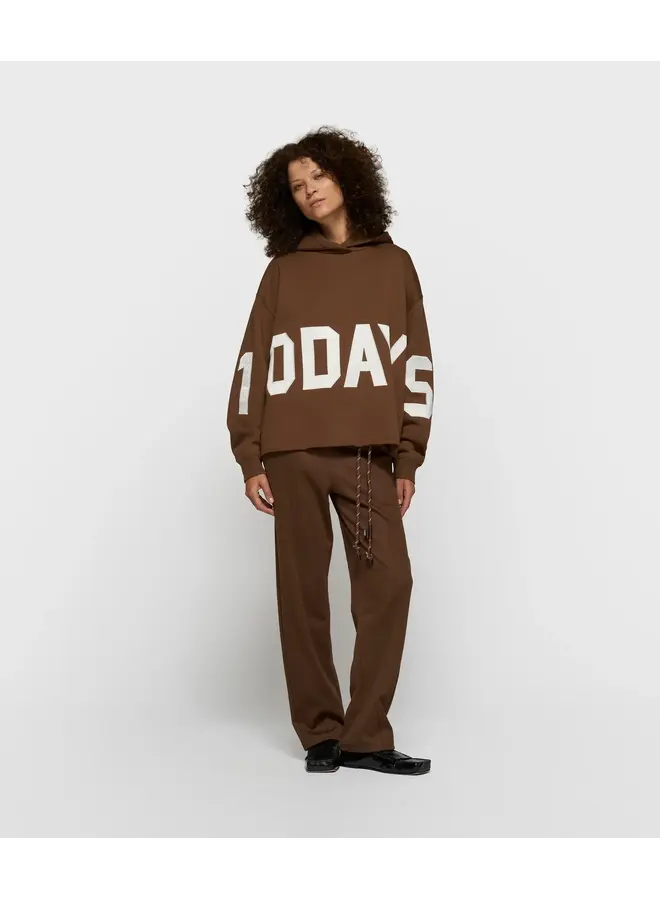 Statement Logo Hoodie dark truffle