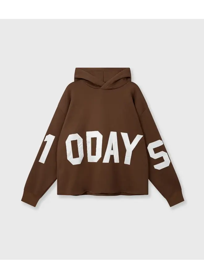 Statement Logo Hoodie dark truffle