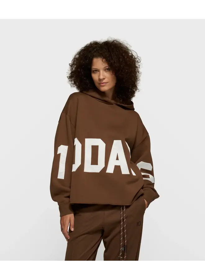Statement Logo Hoodie dark truffle