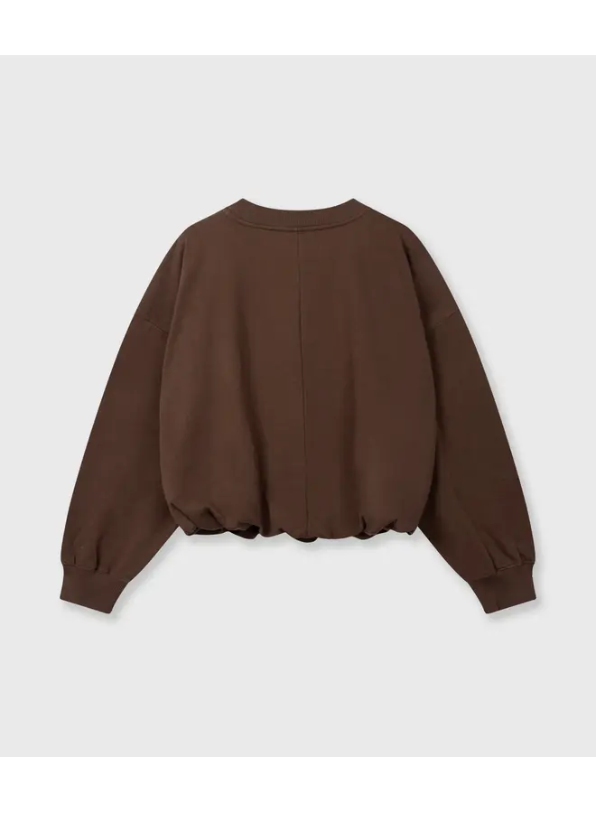 Pleated Sweater 10DAYS dark truffle