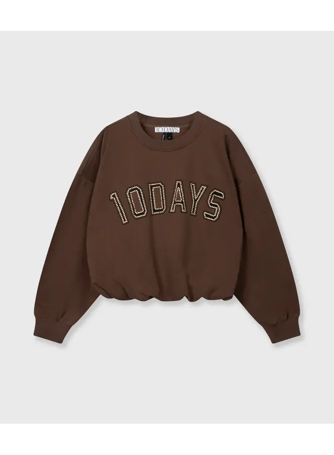 Pleated Sweater 10DAYS dark truffle
