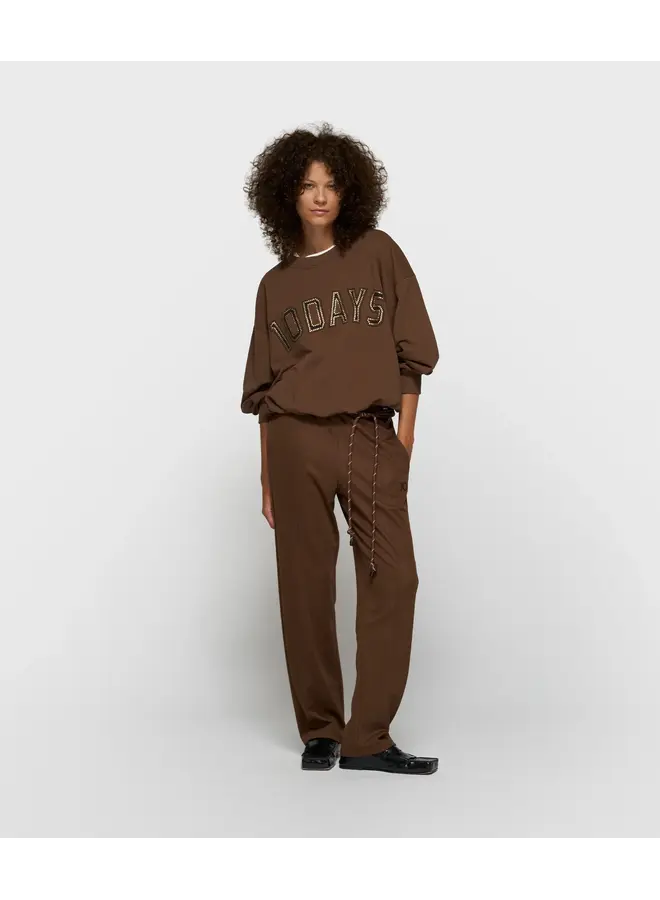 Pleated Sweater 10DAYS dark truffle