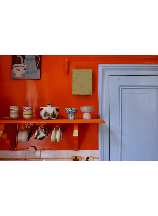 70s ceramics cafe cups DECO Set of 4