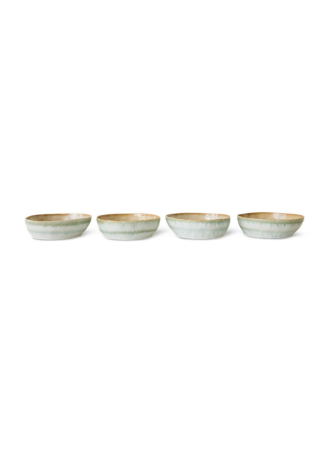 70s ceramics pasta bowls  (set of 2) - petal
