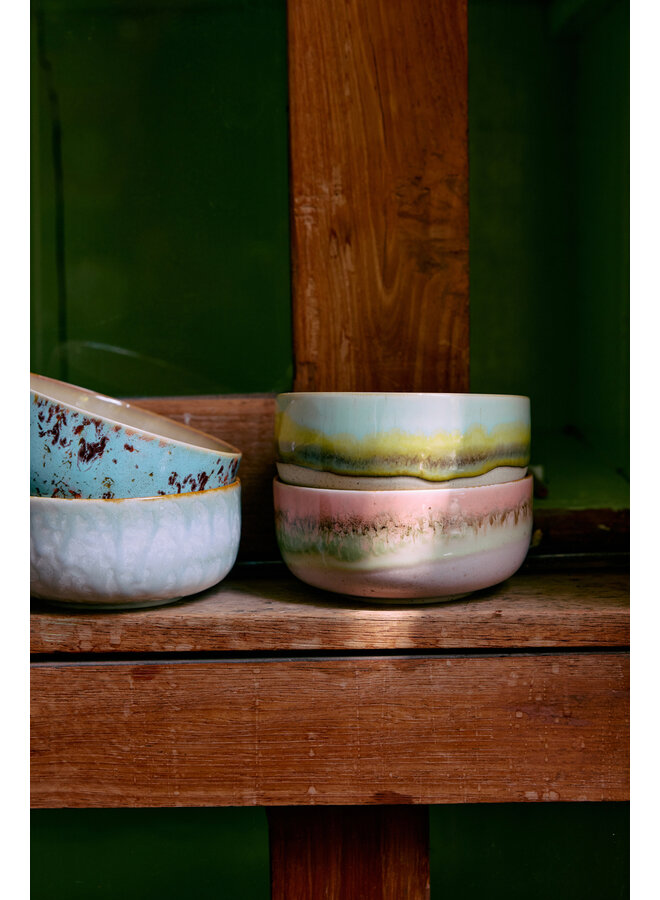 Ceramic 70's Dessert Bowl - glaze