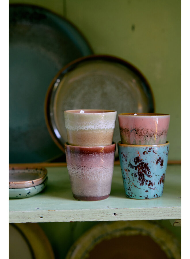 70's Ceramic Ristretto Mugs - Futurism