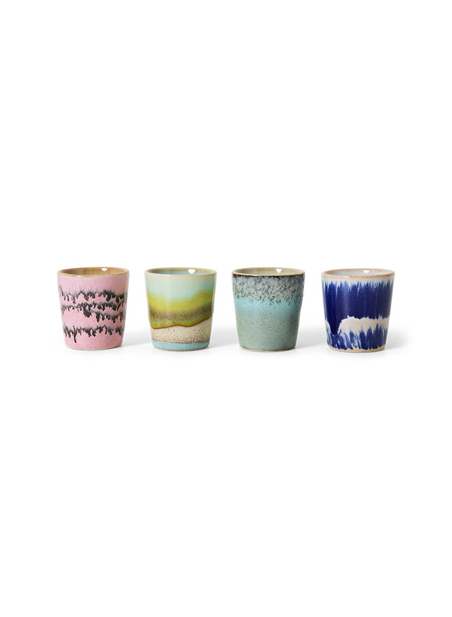 70s ceramic egg cups - vibrance