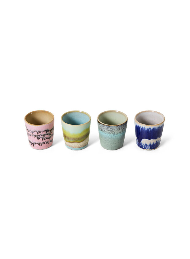 70s ceramic egg cups - vibrance