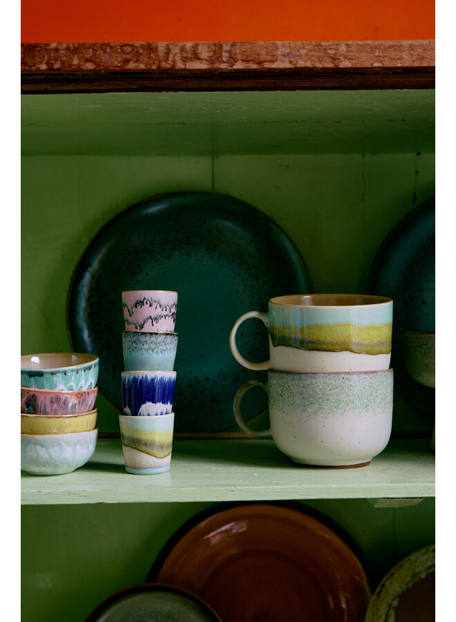 70s ceramic egg cups - vibrance