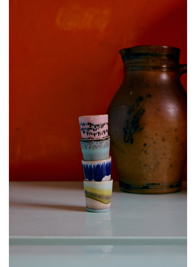 70s ceramic egg cups - vibrance