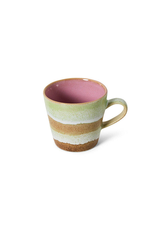 70s ceramics cafe mug americano - umber