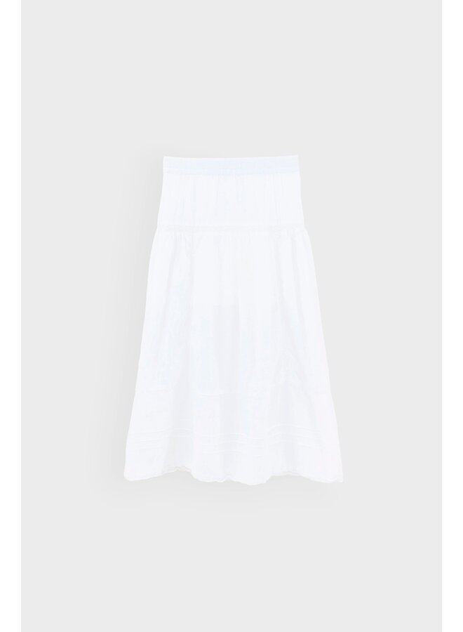 HOCUS long skirt - white