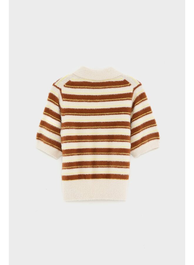 GOLLE knitted polo - stripe B