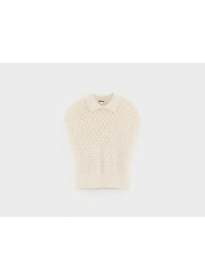 GOLYU sleeveless sweater - ecru