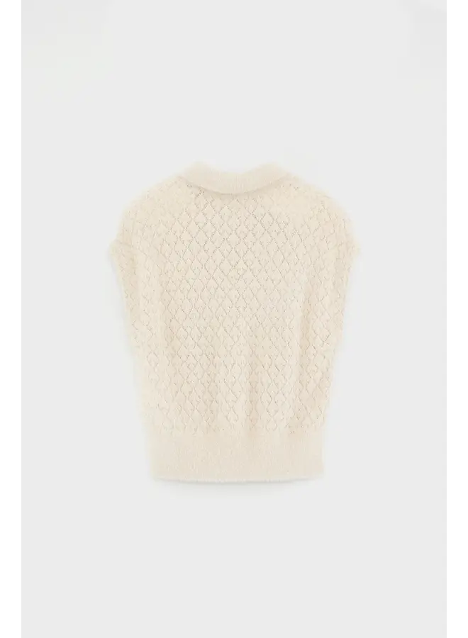 GOLYU sleeveless sweater - ecru