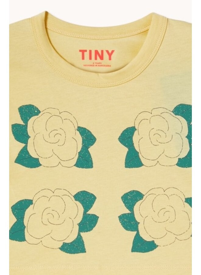Yellow Flowers Graphic Crop Tee