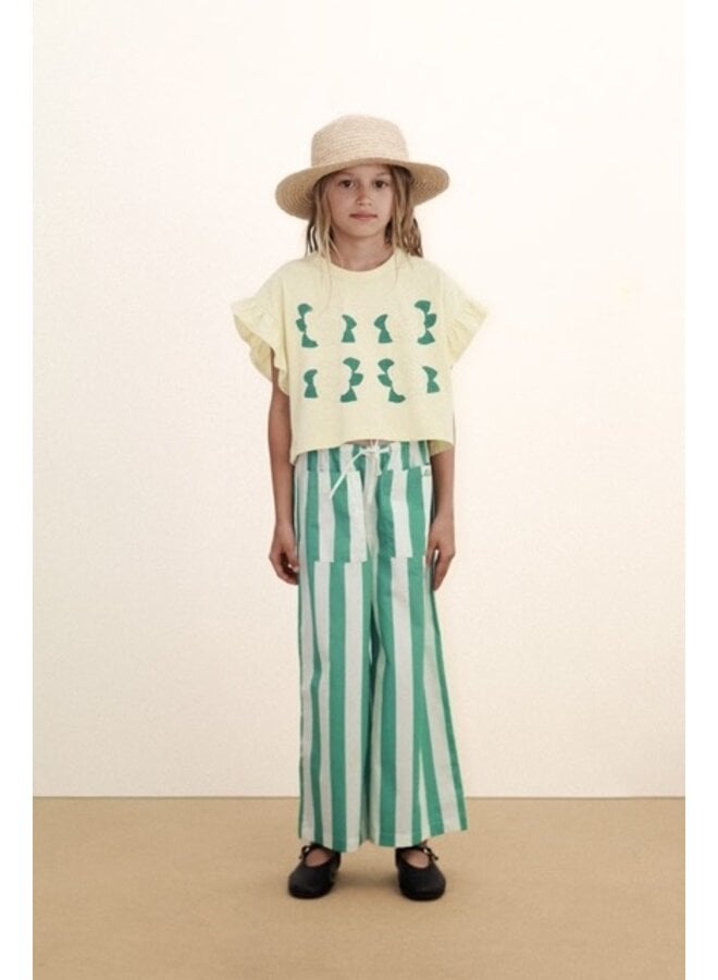 Yellow Flowers Graphic Crop Tee