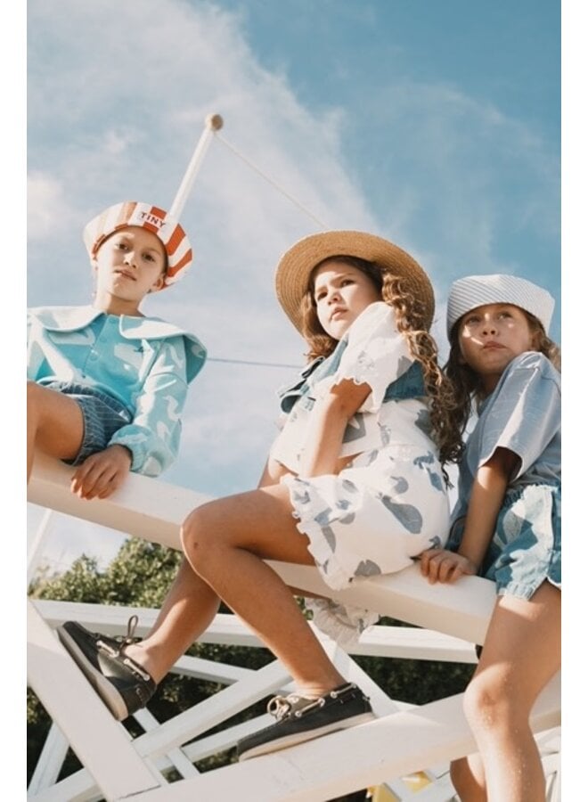 Big Swans Knitted Smocked Shorts