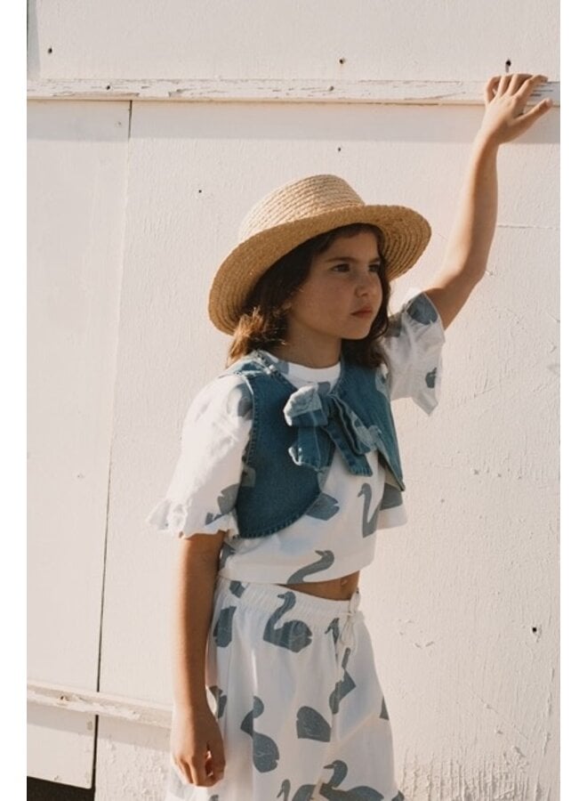 Big Swans Knitted Crop Tee