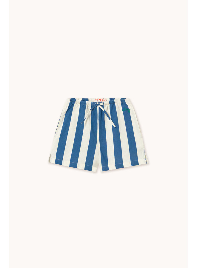 Light Navy Stripes Shorts