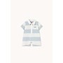 Stripes Knit Polo One-Piece