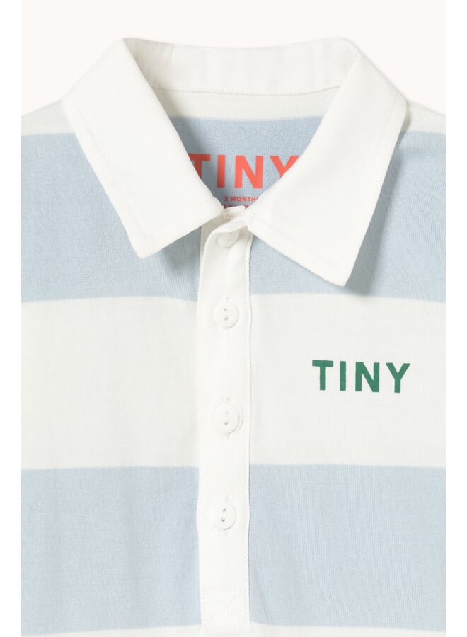 Stripes Knit Polo One-Piece