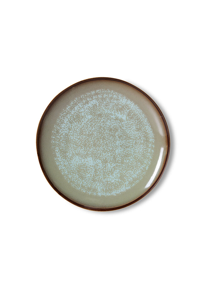 Ceramic 70's dinner plate Contrast