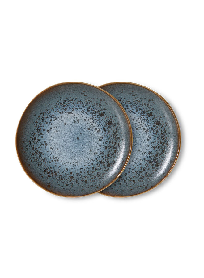 70s Ceramics Side Plates - mineral