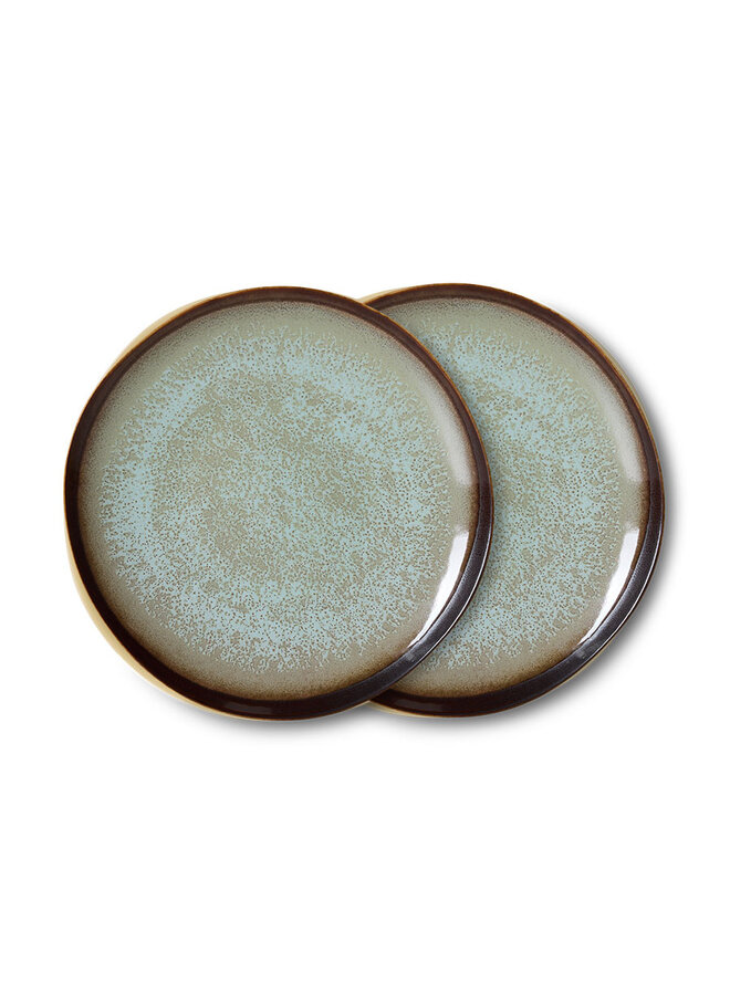 70s Ceramics Side Plates - contrast