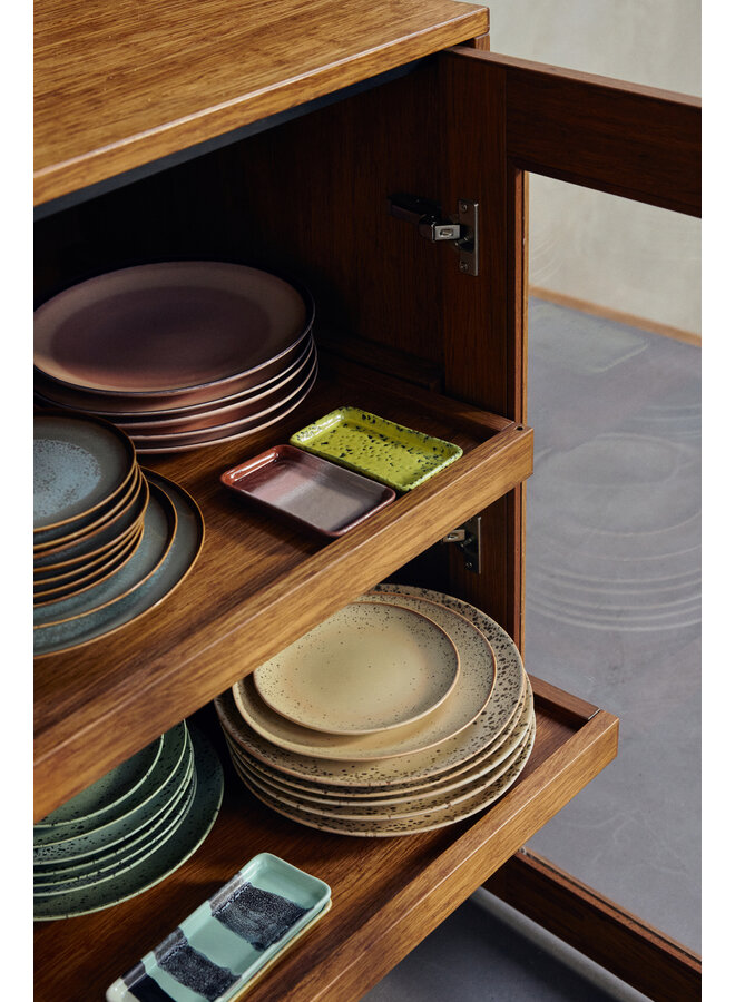 Ceramic 70's dessert plate - grit