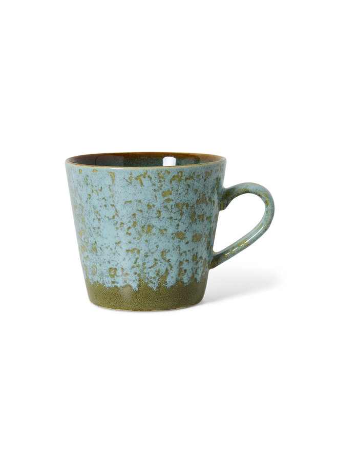 70s ceramics cappuccino mug - verdigris
