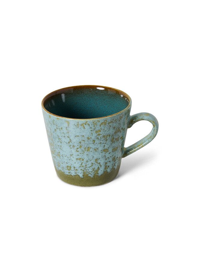 70s ceramics cappuccino mug - verdigris