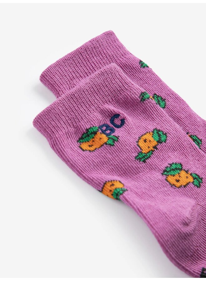 Tangerine all over Socks