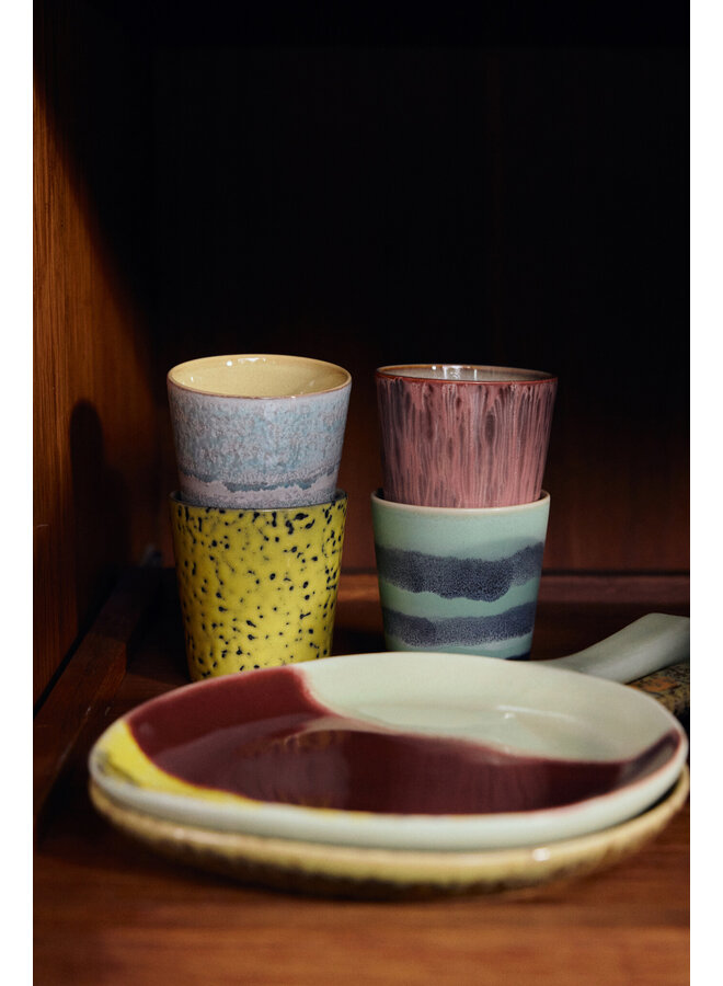 70s ceramics coffee mug - Artistic 4er Set