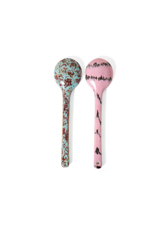 70s ceramics serving spoons