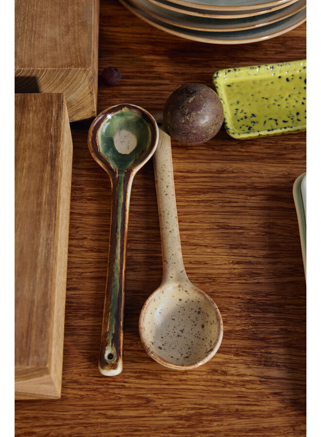 70s ceramics serving spoons
