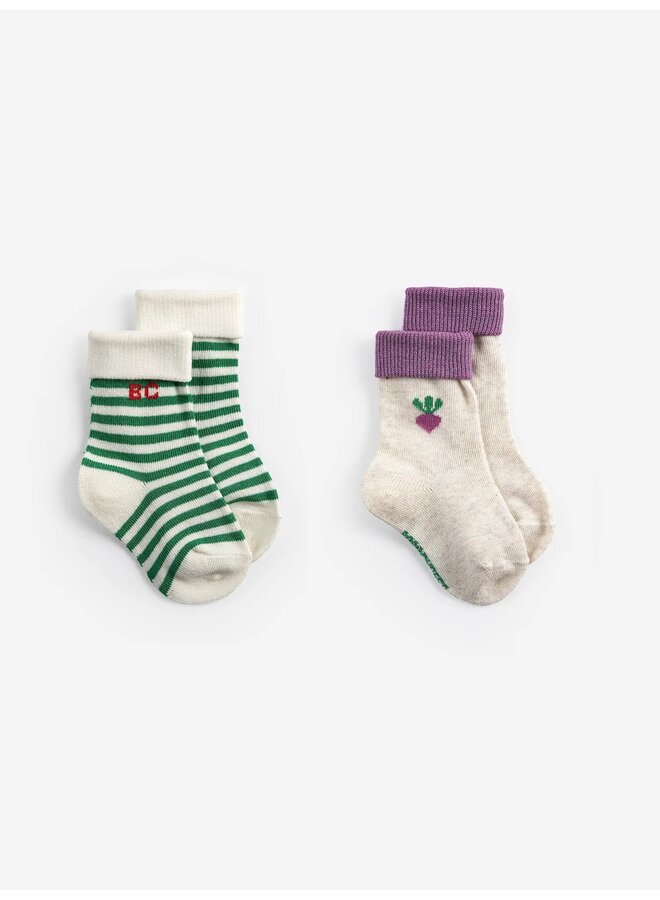 Pixel Sugar beet short Socks pack